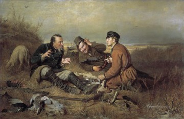  Hunter Painting - hunters at rest 1871